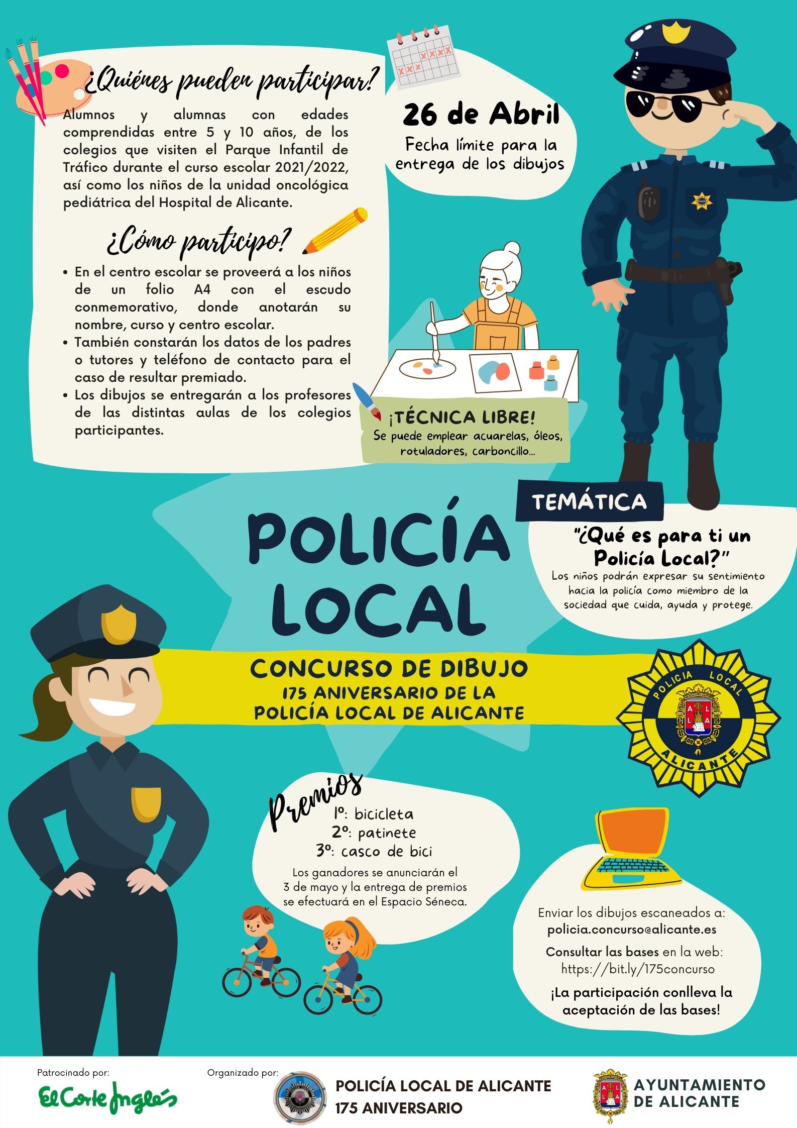 La Policía Local convoca un concurso de dibujo con motivo de su 175  aniversario | Ayuntamiento de Alicante