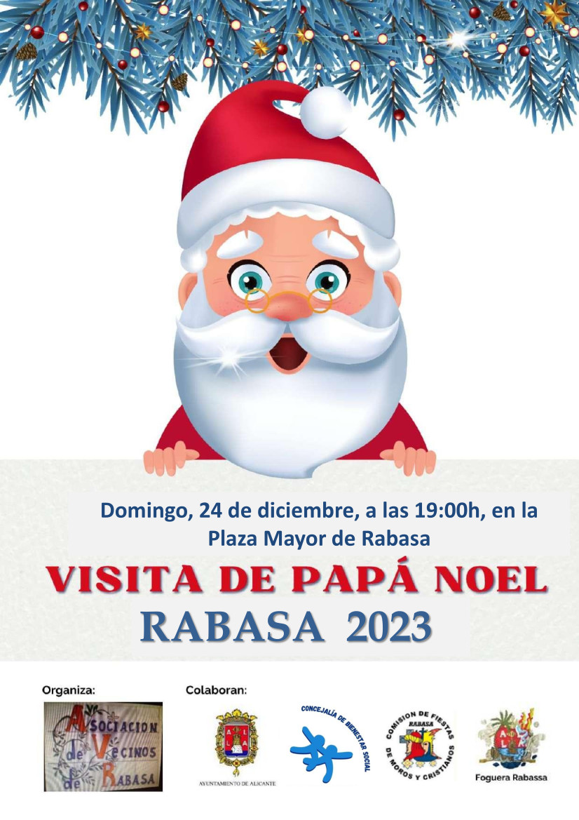 Visita de Papá Noel Rabasa 2023 Ayuntamiento de Alicante
