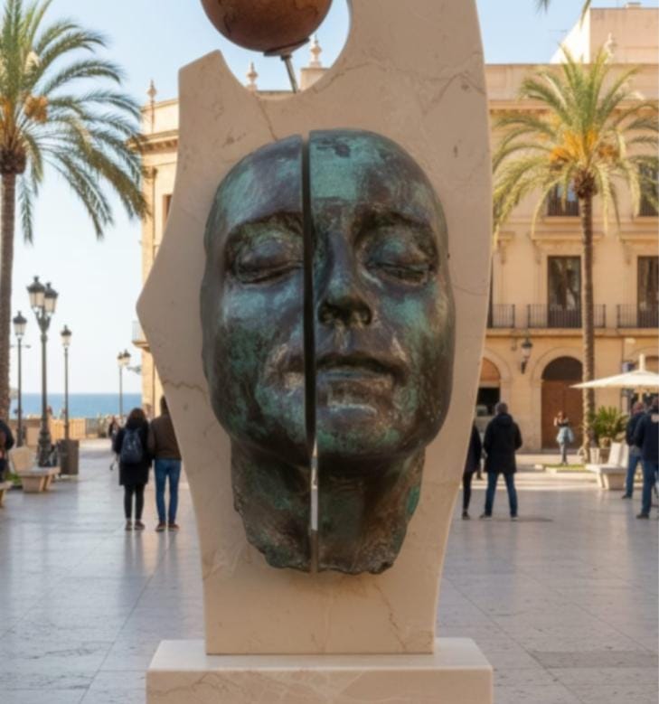 Alicante recibe una escultura del Colegio de Veterinarios para conmemorar sus 120 años
