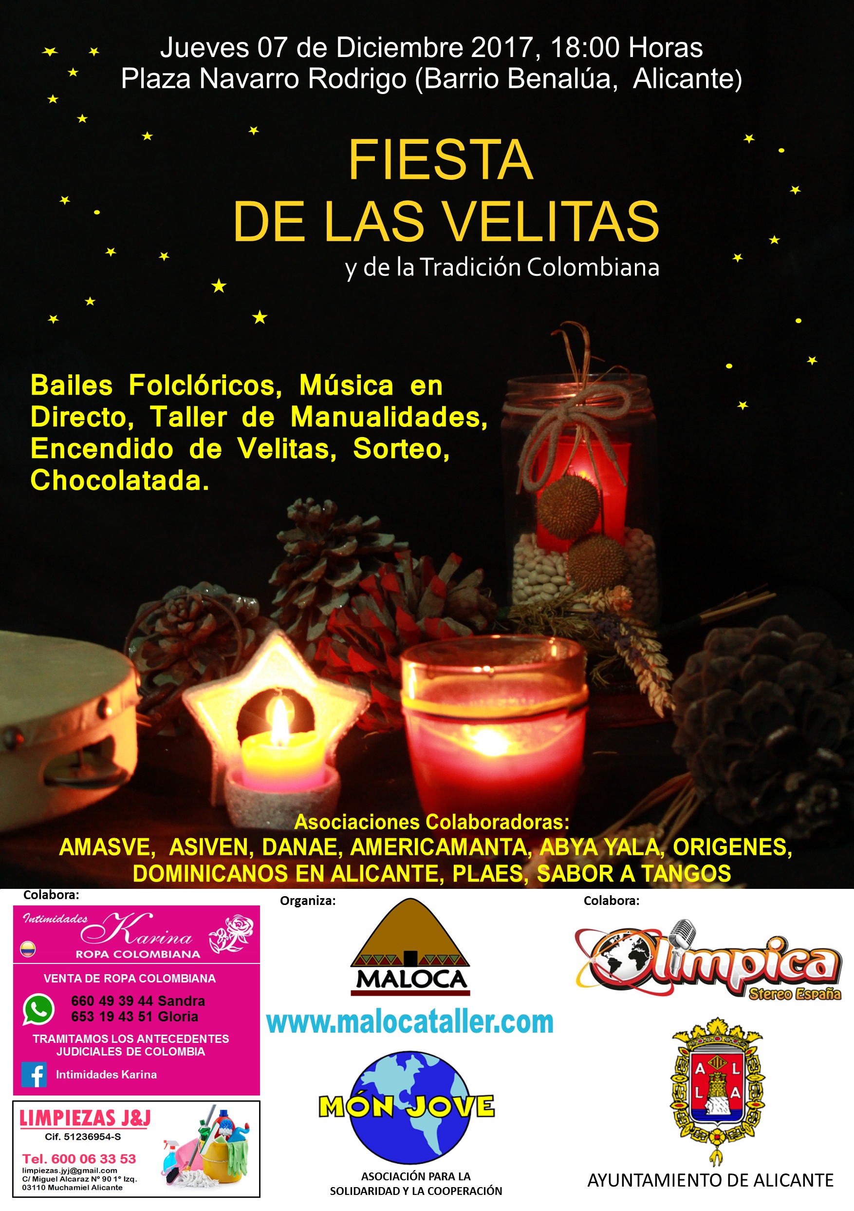 Eslovenia regional jaula fiesta de las velitas y de la tradición Colombiana :: Mon Jove |  Ayuntamiento de Alicante