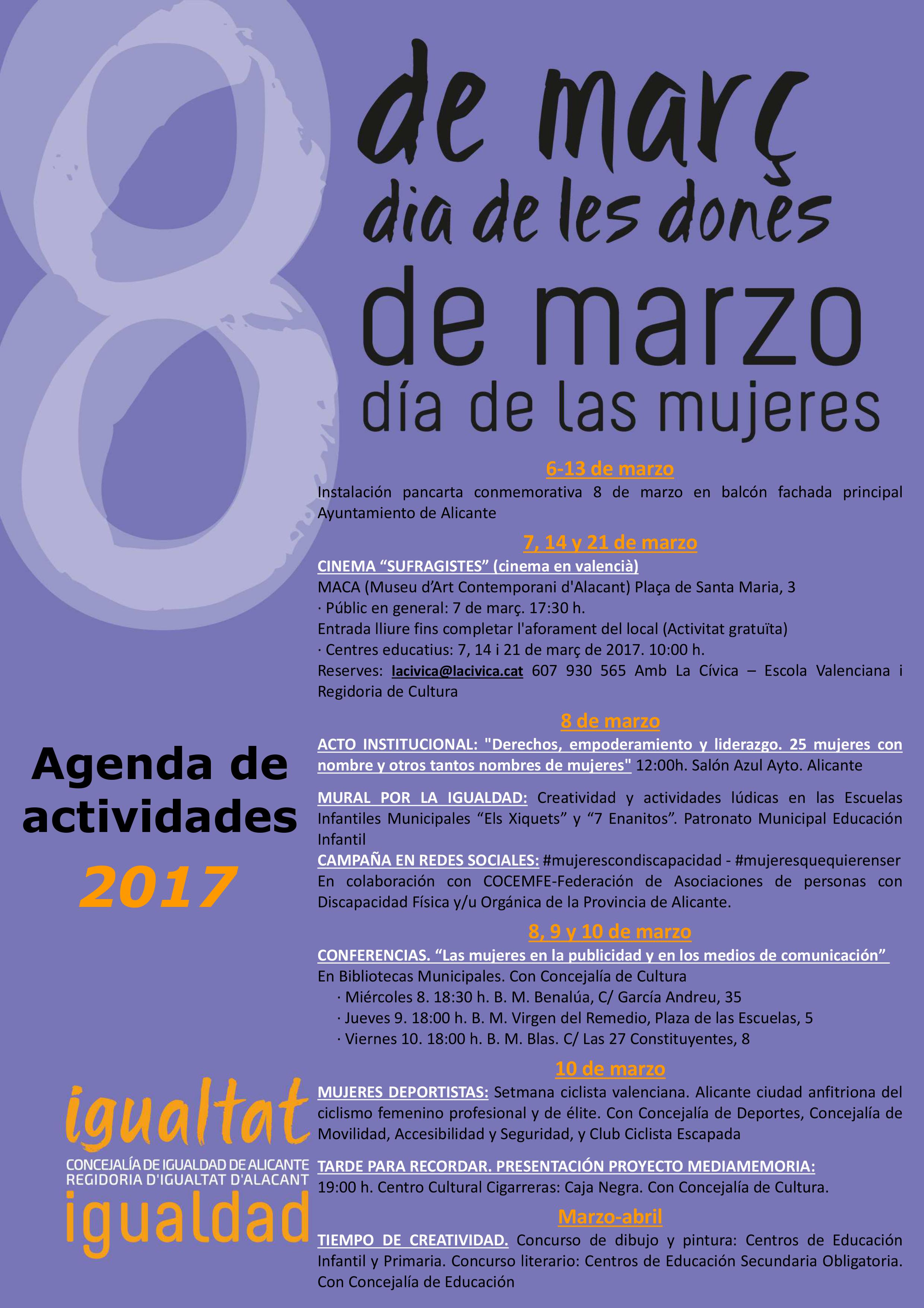8 de marzo: Día de las mujeres | Ayuntamiento de Alicante