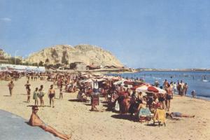 Playa del Postiguet, años sesenta
