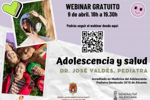 Webinar "ADOLESCENCIA Y SALUD" a cargo del pediatra D. José Valdés.