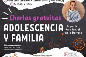 CICLO DE CHARLAS FAMILIA Y ADOLESCENCIA. CENTRO SOCIAL COMUNITARIO4. MAYO
