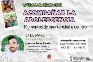 Webinar "Acompañar la Adolescencia. Momentos de oportunidad y cambio"