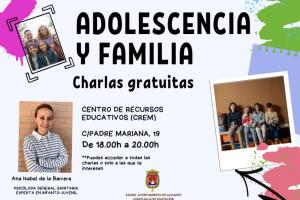 CICLO "FAMILIA Y ADOLESCENCIA". CREM OCTUBRE'25