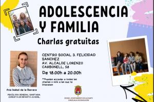 CICLO "FAMILIA Y ADOLESCENCIA". Centro Comunitario FELICIDAD SÁNCHEZ, noviembre'25 OCTUBRE'25