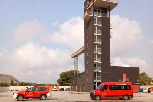 Vehículos de bombreros.