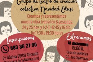 Cartel taller de teatro de creación