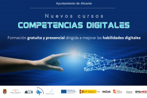 Cartel cursos de formación en competencias digitales