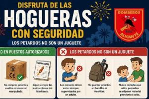 Detalle consejos petardos y pirotecnia