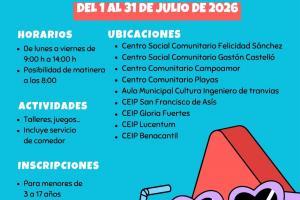 Cartel escuelas de verano 2026