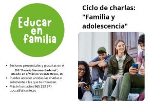 CICLO "FAMILIA Y ADOLESCENCIA". Centro Comunitario ROSARIO SANSANO-GARBINET, OCTUBRE'26