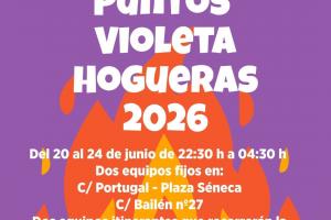 Cartel puntos violeta Hogueras 2026