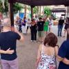 Taller de Lindy Hop realizado en la Plaza de Castellón durante julio y agosto de 2019