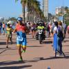 Los participantes, en la carrera a pie