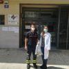 Entrega de pantallas protectoras y batas fabricadas por los bomberos del SPEIS a los Hospitales, Centros de Salud, Policías y al Penitenciario de ...