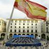 Instantánea del acto desde el balcón del palacio municipal