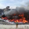 Extinción de incendio por bomberos del SPEIS