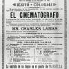 Programa sesión cinematógrafo Teatro Principal 1896