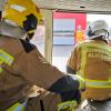 Bomberos del SPEIS durante la formación especializada de seguridad 