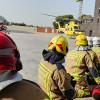 Bomberos del SPEIS durante la formación especializada de seguridad 