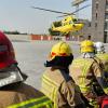 Bomberos del SPEIS durante la formación especializada de seguridad 