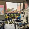 Bomberos del SPEIS durante la formación especializada de seguridad 