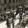 Mercadillo navideño en la calle Castaños, 1947. Foto F. Sánchez