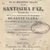 Novena dedicada a la Santa Faz.1834
