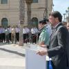 El alcalde en la inauguración del monumento a la Policía Nacional