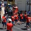 Los músicos, con las collas de nanos i gegants 