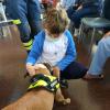 Visita Piña perro Bomberos hospital