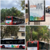 Merchandising autobuses campaña convive