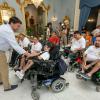 El alcalde, Luis Barcala en la recepción al Xaloc Alacant Powerchair