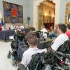 El alcalde, Luis Barcala en la recepción al Xaloc Alacant Powerchair