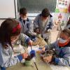 Taller Latas Reutilizadas como maceteros. Colegio Médico Pedro Herrero.