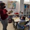 Taller Latas Reutilizadas como maceteros. Colegio Médico Pedro Herrero.