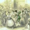 Fiesta en un barrio de Alicante 1852. Grabado hermanos Rouargue