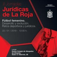 Cartel alusivo a las jornadas técnicas sobre fútbol femenino en Alicante