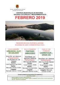 Centros Municipales de Mayores. Salidas culturales y medioambientales febrero 2019