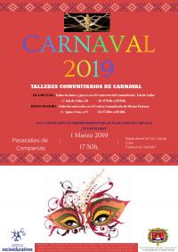 Celebración del carnaval en el barrio de Los Ángeles. Pasacalles y fiesta.