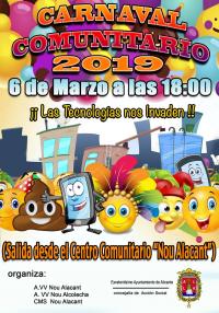 Fiesta de carnaval comunitario en barrio Nou Alacant