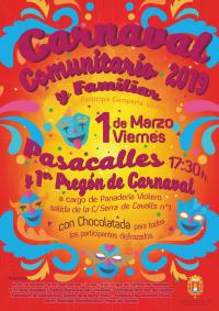 Fiesta de carnaval comunitario en barrio Virgen del Carmen