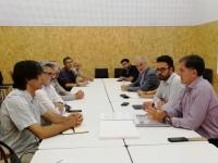 Reunión del concejal de Urbanismo, Adrián Santos, con los comerciantes de La Explanada