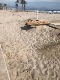 Trabajos de adecuación y servicio en la Playa de San Juan