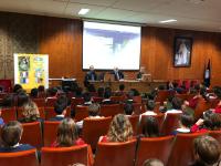 El concejal de Medio Ambiente, Manuel Villar, en el colegio Inmaculada Jesuitas