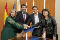 El alcalde, Luis Barcala, junto con la vicealcaldesa Mª Carmen Sánchez y el presidente de la Diputación Provincial, Carlos Mazón y la vicepresi...