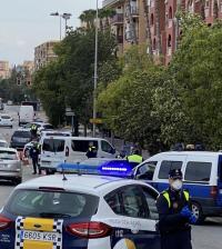 Control de la Policía Local de Alicante para hacer que se cumplan las medidas del estado de alarma