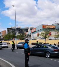 Uno de los controles de la Policía Local para hacer frente al COVID en Alicante